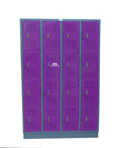 locker de 16 puestos morado