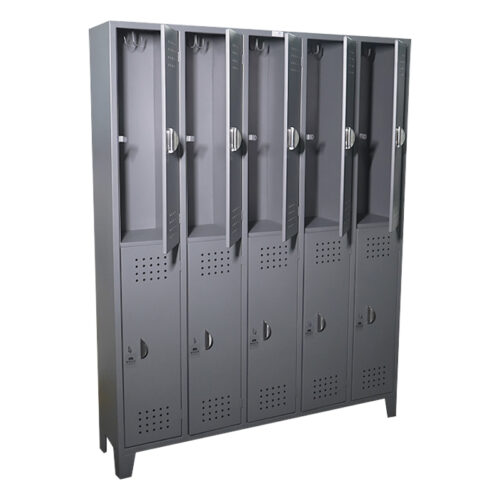 locker 10 puestos con puertas abiertas