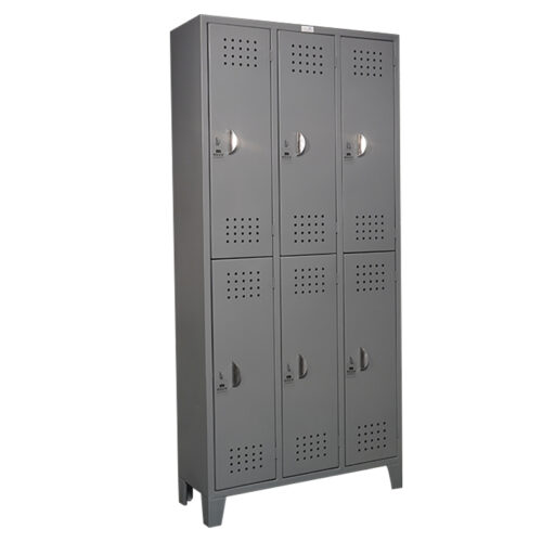 locker con 6 puertas gris